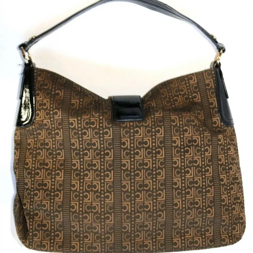 Liz Claiborne Signature‎ Logo Purse Patent Strap SUPER CONDITION